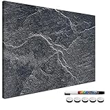 Navaris Magnettafel Magnetpinnwand Memoboard zum Beschriften - 90x60 cm Notiztafel div. Designs -...