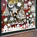 Alintor Fensterbilder Weihnachten, 250 Stk Weihnachtsdeko Innen, PVC Weihnachtsdeko Fenster,...