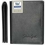 Jaimie Jacobs SLIMSTAR mit großem Münzfach dünne Geldbörse Leder Slim Wallet Hochformat...