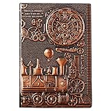 YHH Notizbuch din A5 Liniert, Vintage Leder Tagebuch 200 Seiten, Geprägte Hardcover Journal Buch...