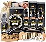 Bartpflege Set Geschenke für Männer mit Bartshampoo,Bartöl Wachstum,Bart Balsam,Bart...