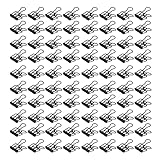 80 Stück hohle Binderklammern, 1,8 cm, stabiles Metall, ausgehöhlt, starke Klemmung,...