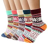 Airabc Thermosocken Damen, Wollsocken, Warme Wintersocken Damen, Dicke Stricksocken, Winter Damen...