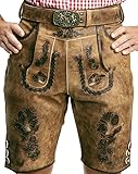 SYMPHONIE WESTERWALD Bayerische Herren Trachten Lederhose mit Trachtengürtel + Hosenträger,...