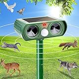 Solar Katzenschreck, Ultraschall Tiervertreiber Katzenabwehr, Wasserdicht Marderschreck mit...