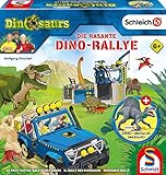 Schmidt Spiele rasante Dino Rallye, Dinosaurs, mit Original Schleich Figur, Kinderspiel, 40623, Bunt