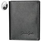 Jaimie Jacobs SLIMSTAR AirTag-Edition mit großem Münzfach dünne Geldbörse Leder Slim Wallet...