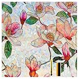 Conkov Fensterfolie Blickdicht Selbsthaftend, Bunt Sichtschutzfolie Regenbogen Statisch Haftend...