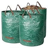 Diealles Shine 3X 272L Gartenabfallsack, Gartensack mit Griffe, Selbststehend, Wasserdicht, Laubsack...