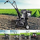 BRAST® Motorhacke Gartenfräse Benzin | 1,9kW(2,6PS)-5,15kW(7PS) | 25-85cm Arbeitsbreite | 6...