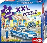 Noris 606031792 - XXL Riesenpuzzle, Auf Streife mit der Polizei - mit 45 Teilen (Gesamtgröße: 64 x...