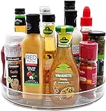 Drehteller Kühlschrank Organizer Lazy Susan 23,5cm, 360° Rondell Küchen Organizer Drehbarer...