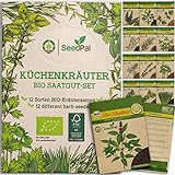BIO Kräuter Samen Set von SeedPal | 12 Sorten Saatgut Set der beliebtesten Küchenkräuter |...