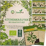 BIO Kräutersamen Set von SeedPal | 12 Sorten Saatgut Set der beliebtesten Küchenkräuter | eigener...