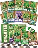 ZenGreens® - Bio Kräuter Samen Set - 15 Kräutersamen für den einfachen Anbau im Garten, Balkon...
