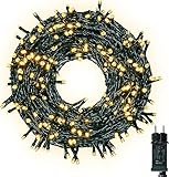 PUTARE 30M Lichterkette Außen & Innen, 300LED Lichterkette Strom Warmweiß mit 8 Leuchtmodi &...