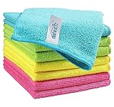 HOMEXCEL Mikrofasertücher 8 Stück, Mikrofaser Reinigungstücher Lappen Putztücher Fenster Tuch...
