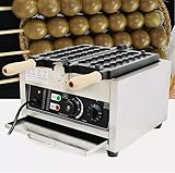 1500W Waffelmaschine Edelstahl Kommerzielle Waffeleisen Temperature Adjustable mit Timer Elektrisch...