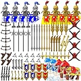 Minifigures Weapon Pack Accessories Kit Knight Weapons Set Including Armor Helmet Shield Barding...