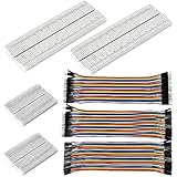 HOMURY Breadboard Kit Lötfreies Steckbrett: 2 PCS 830 Punkte Steckplatine + 2 PCS 400 Punkte...