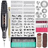 Uolor 108 Pcs Gravierwerkzeugsatz, Multifunktionaler Gravurstift DIY Drehwerkzeug für Schmuck Glas...