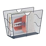 Relaxdays Zeitungsständer, moderner Zeitungshalter, freistehend, Mesh-Optik, HxBxT: 27 x 39,5 x 17...