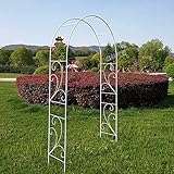 Gartenbogen aus Metall, Lauben, Pergola, Rosenbogen mit anmutiger Kurve for Klettern von Clematis,...