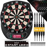 KESSER® Elektronische Dartscheibe Profi Set - E Dartboard mit 15 Dartpfeile + 35 Pro Flights 100...