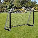 Relaxdays Fußballtor, Profi Soccertor für Kinder & Erwachsene, mit Tornetz, für Garten, HBT...