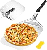 Zawaer Pizzaschieber Perforiert Aluminiumlegierung, Profi Pizzaschaufel für den Grill Oder Ofe...