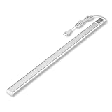 REV Unterbauleuchte Küche LED - Aluminium Schrankbeleuchtung 90cm, 10W, 850 Lumen, 3000K,...