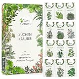 Kräuter Samen Set : 12 Sorten Garten- und Küchenkräuter Samen Set – Petersilie Samen, Kräuter...