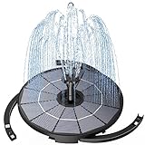 AISITIN Solar Springbrunnen für Außen mit 2.8W Abnehmbares Solarpanel,2 IN 1 DIY Solarbrunnen für...