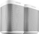 Sonos Play:1 Smart Speaker (Doppelpack Starterset, Kompakter und kraftvoller WLAN Lautsprecher für...