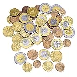 Learning Resources Spielgeldset Euro-Münzen (Set mit 100 Stück), Kinder Euro spielgeld münzen,...