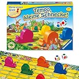 Ravensburger Kinderspiel 21420 - Tempo kleine Schnecke, Das spannende Schneckenrennen, Brettspiel...