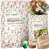 valeaf BIO Essbare Blüten Starter Set - Blumensamen Anzuchtset für bunte, essbare Blumen ideal als...