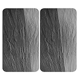 WENKO Herdabdeckplatte Universal Mod. Schiefer, höhenverstellbar für alle Herdarten, Schneidebrett...