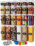 Luftdichtes Frischhaltedosen-Set, 24-teilig, Küchen- und Speisekammer-Organisation, BPA-frei,...