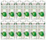 12er-Pack FOCO Pures Kokosnusswasser [ 12x 1 Liter ] Coconut Water 100% Natural + ein kleiner...