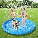 pecute Sprinkler Wasser-Spielmatte Splash(150 * 150 * 15cm), Sprinkler für Hunde Spritz wasserspiel...