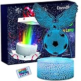 Fussball geschenke für junge, Fußball Lampe für Kinder Jungs, Fußball Geschenke 3D Nachtlicht...
