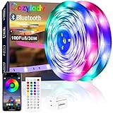 Cozylady Bluetooth LED Strip 30m, RGB Streifen mit Fernbedienung und App, Musik Sync,...