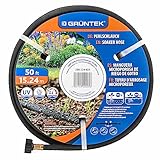 GRÜNTEK Tropfschlauch Set, Perlschlauch 15,24 m / 50 ft, Schnell- und 1/2 Zoll US-Anschluss, UV-...
