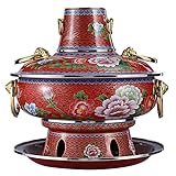 NIBHZ Cloisonne-Einzeltopf Kleiner Eintopf Traditioneller Chinesischer Eintopf Aus Reinem Kupfer Aus...