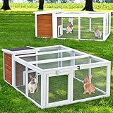 zooprinz brandneues Freilaufgehege mit Stall für draußen – ideal für Kleintiere – Besonders...
