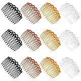 SOSPIRO Haar Seitenkamm, 12 Stücke Zähne Haarspange Haarkamm Einsteckkamm Französisch Twist Kamm...