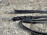 Equipride Lederzügel für die Arbeit Hunter Trensenzaum mit Schnellverschluss Karabinerhaken (Cob,...