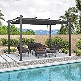 PURPLE LEAF Pergola Metall Garten Pavillon Pergola 300 x 400 cm Wasserdicht Stabil Winterfest,...