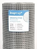 KrapTrap Volierendraht Drahtgitter I verzinkt I 12x12 I stabiler Kaninchendraht I Wühlmausgitter I...